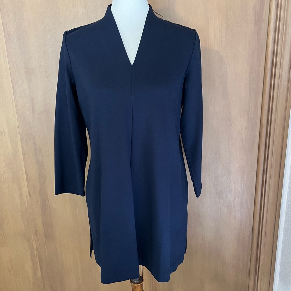 J. Jill Navy V-Neck Tunic Top